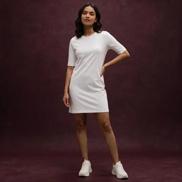 Black_Cotton_Regular_Fit_T-Shirt_Dress_For_Women