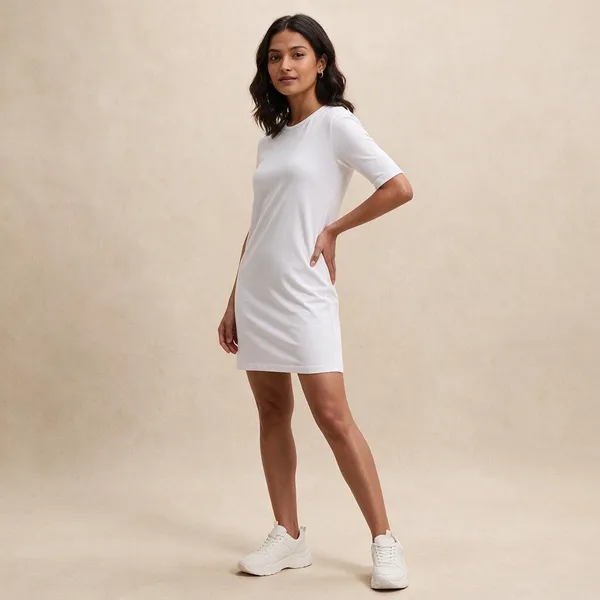 Black_Cotton_Regular_Fit_T-Shirt_Dress_For_Women