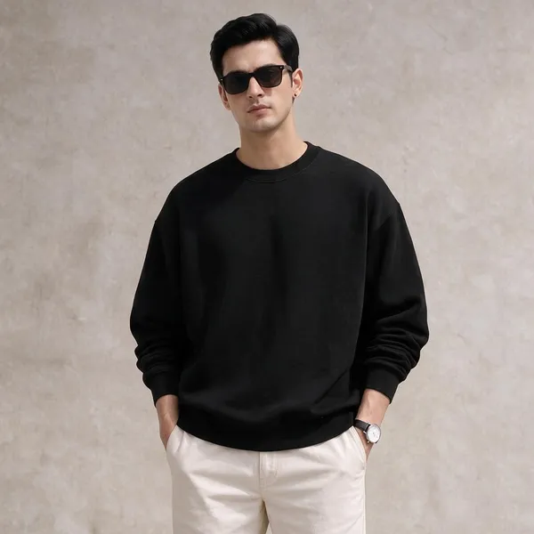 Black_Cotton_Fleece_Regular_Fit_Sweatshirt_For_Men