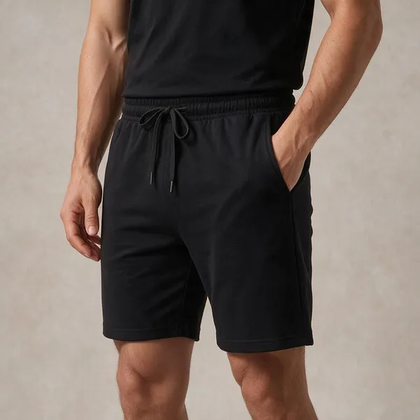 Black_Cotton_Pocket_Shorts_For_Men