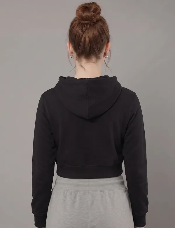 Black_Cotton_Fleece_Crop_Hoodie_For_Women