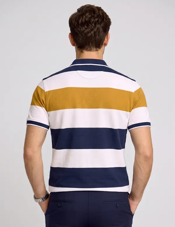Navy_Blue_And_Mustard_Cotton_Striped_Polo_T-Shirt_For_Men