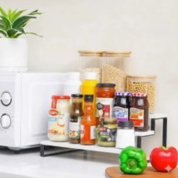 Containers_Kitchen_Rack_Multipurpose_Countertop_Spice_Rack_Wood_Iron
