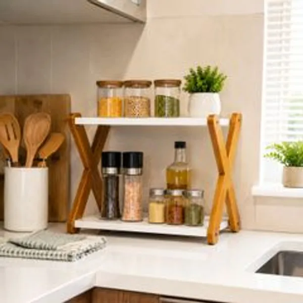 Containers_Kitchen_Rack_2_Tier_Countertop_Storage_Rack_Modern_Countertop_Organizer_Rack_Wood