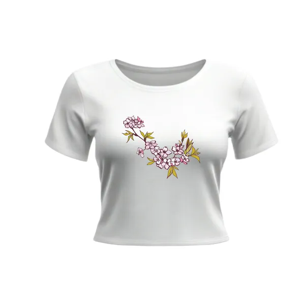 Blossom_White_Women_Crop_Cotton_180gsm