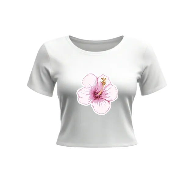 Hibiscus_White_T-Shirt