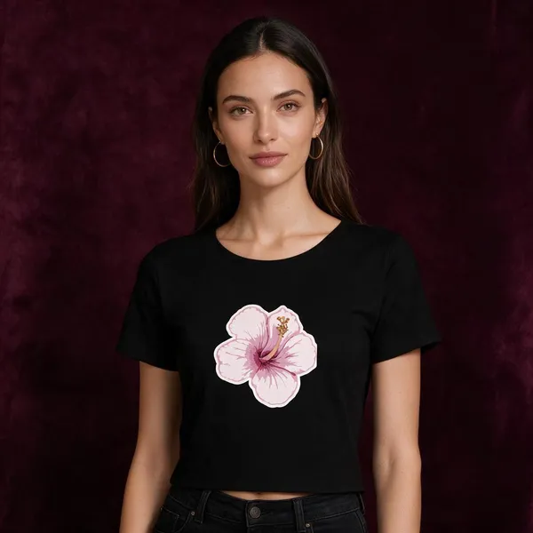 Hibiscus_White_T-Shirt