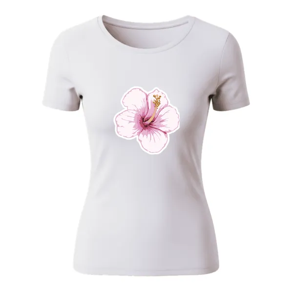 Hibiscus_White_T-Shirt