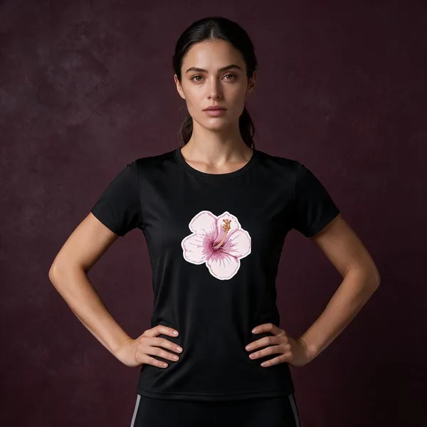 Hibiscus_White_T-Shirt
