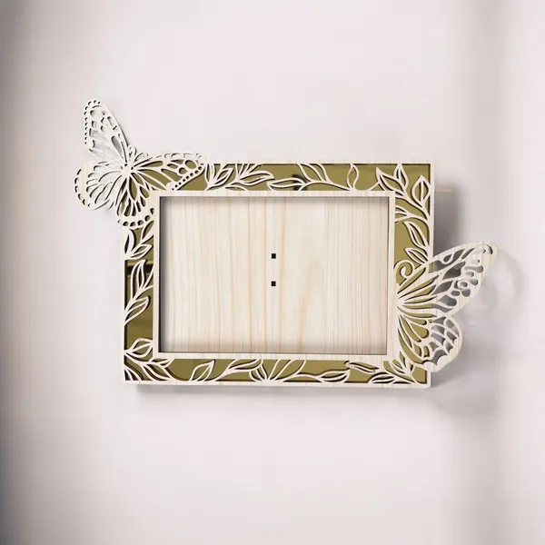 Izels_Rectangle_Butterfly_Shape_Photo_Frame_Wooden_Default_Title
