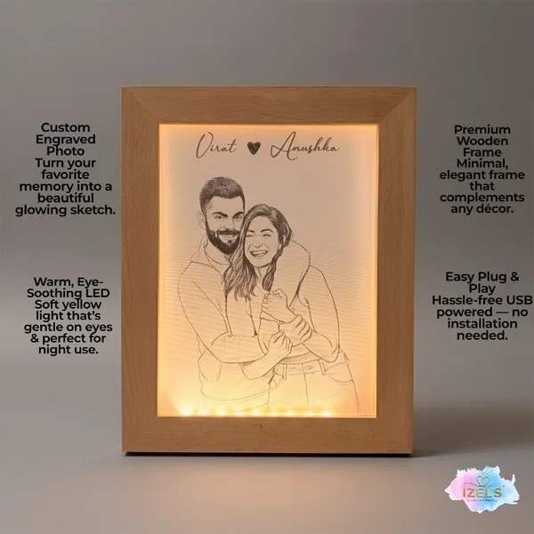 Izels_Personalized_Photo_Led_Frame_Custom_Name_Photo_Engraved_Wooden_Light_Frame_Anniversary_Gift_Wedding_Gift_Valentine_Gift_Birthday_Gift_For_Couple_Default_Title