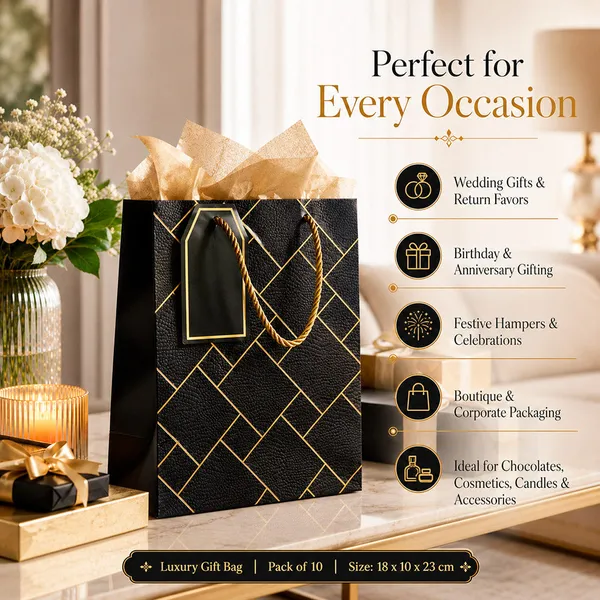 Izels_Premium_Luxury_Paper_Gift_Bags_Black_Pack_Of_10