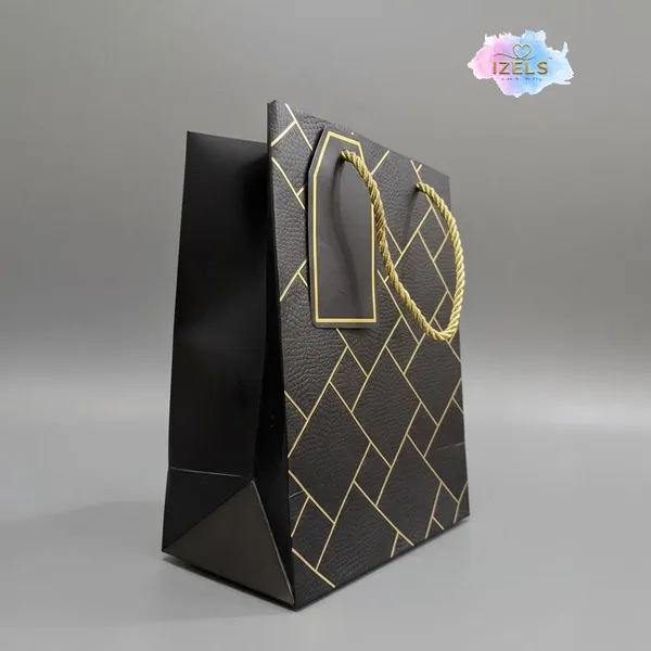 Izels_Premium_Luxury_Paper_Gift_Bags_Black_Pack_Of_10