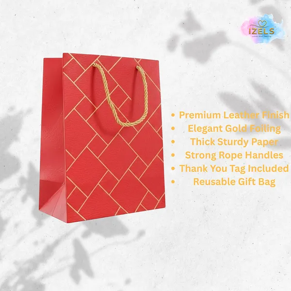 Izels_Premium_Luxury_Paper_Gift_Bags_Red_Red_Pack_Of_5