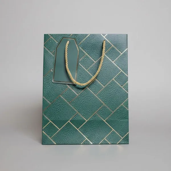 Izels_Premium_Luxury_Paper_Gift_Bags_Dark_Green_Green_Pack_Of_5