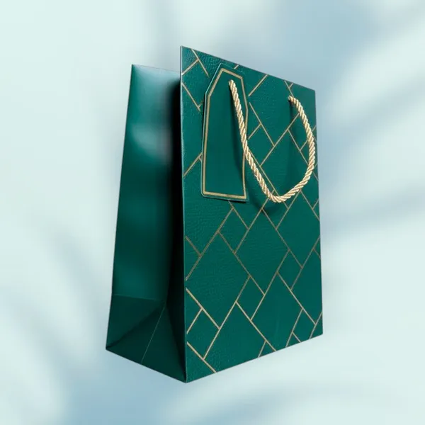 Izels_Premium_Luxury_Paper_Gift_Bags_Dark_Green_Green_Pack_Of_10