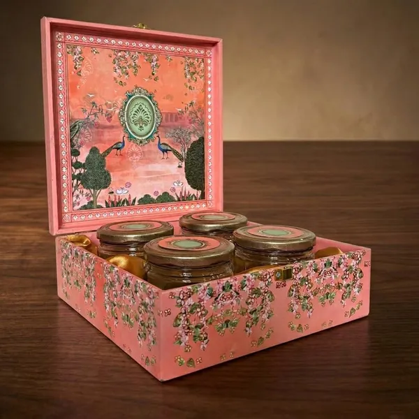 Izels_Premium_Dry_Fruit_Gift_Box_With_4_Glass_Jars_Luxury_Floral_Gift_Hamper_Box_For_Wedding_Diwali_Rakhi_Housewarming_Corporate_Gifting_Festive_Occasions_Default_Title