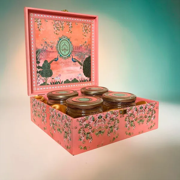 Izels_Premium_Dry_Fruit_Gift_Box_With_4_Glass_Jars_Luxury_Floral_Gift_Hamper_Box_For_Wedding_Diwali_Rakhi_Housewarming_Corporate_Gifting_Festive_Occasions_Default_Title