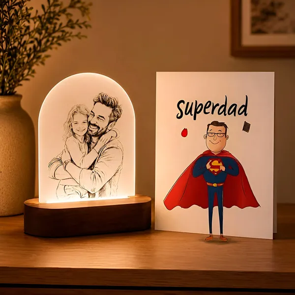 Izels_Father_S_Day_Gift_Combo_For_Dad_Personalized_Led_Photo_Lamp_With_Greeting_Card_Custom_Photo_Night_Lamp_For_Father_Papa_Birthday_Gift_For_Dad_Father_S_Day_Gift_From_Daughter_Son_Default_Title