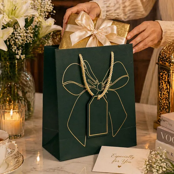 Premium_Green_Gift_Bags_Pack_Of_10