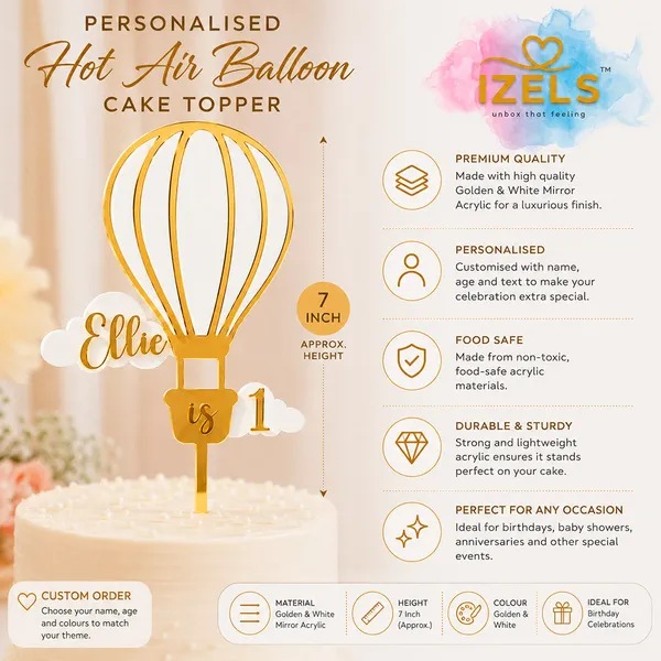 Personalised_Hot_Air_Balloon_Cake_Topper_In_Golden_White_Mirror_Acrylic_Custom_Name_And_Age_Default_Title