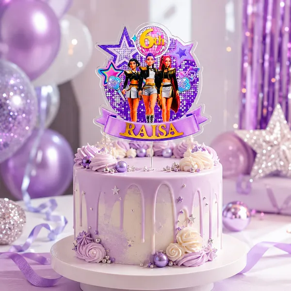 Personalised_K_Pop_Demon_Hunter_Cake_Topper_Custom_Name_Age_3mm_Thick_Acrylic_Golden_Mirror_Acrylic_6_X_4_Inches_Default_Title