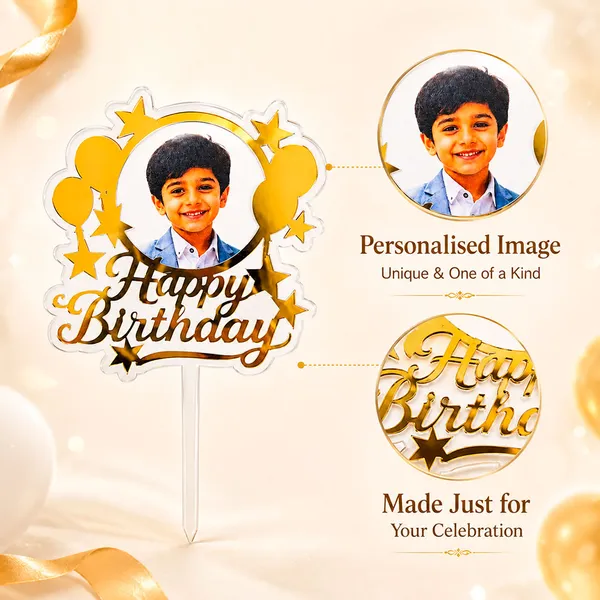 Personalised_Photo_Birthday_Cake_Topper_Transparent_Golden_Mirror_Acrylic_Default_Title