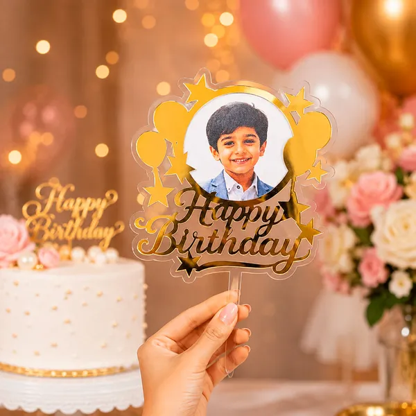 Personalised_Photo_Birthday_Cake_Topper_Transparent_Golden_Mirror_Acrylic_Default_Title