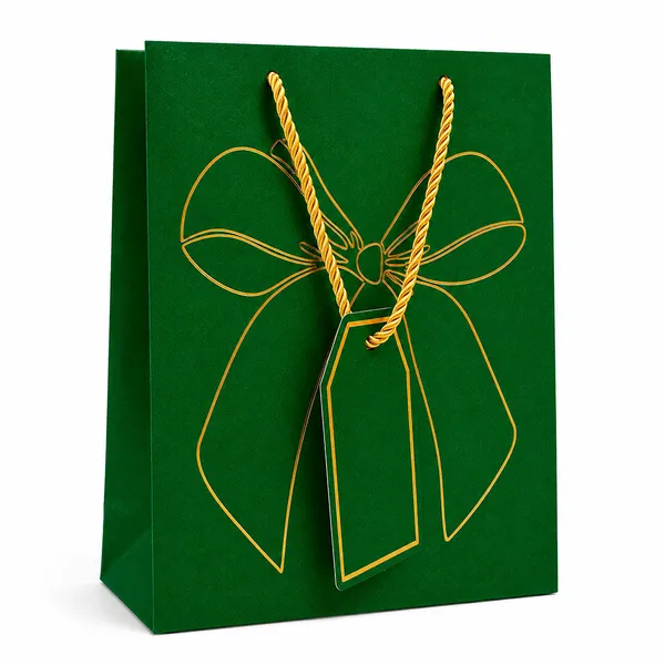 Izels_Premium_Glitter_Paper_Gift_Bag_23x18x10_Cm_For_Festive_Gifting_Return_Gifts_Luxury_Packaging_Green_Pack_Of_5