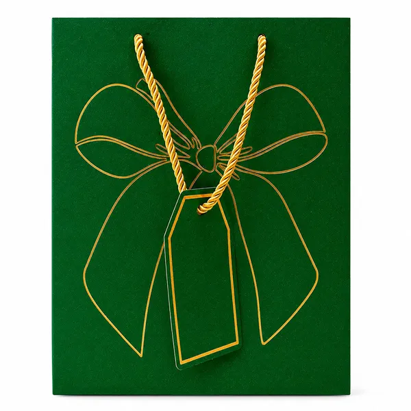 Izels_Premium_Glitter_Paper_Gift_Bag_23x18x10_Cm_For_Festive_Gifting_Return_Gifts_Luxury_Packaging_Green_Pack_Of_5