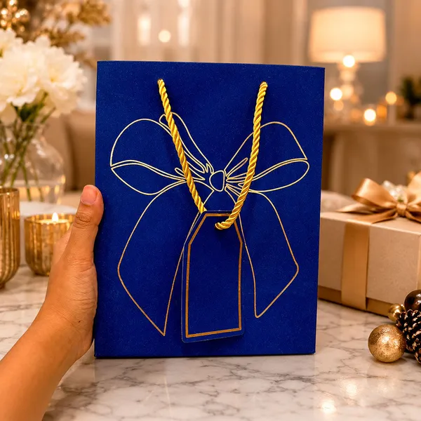 Izels_Premium_Glitter_Paper_Gift_Bag_23x18x10_Cm_For_Festive_Gifting_Return_Gifts_Luxury_Packaging_Blue_Pack_Of_5