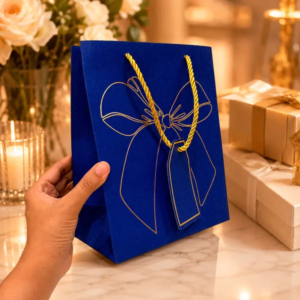 Izels_Premium_Glitter_Paper_Gift_Bag_23x18x10_Cm_For_Festive_Gifting_Return_Gifts_Luxury_Packaging_Blue_Pack_Of_5