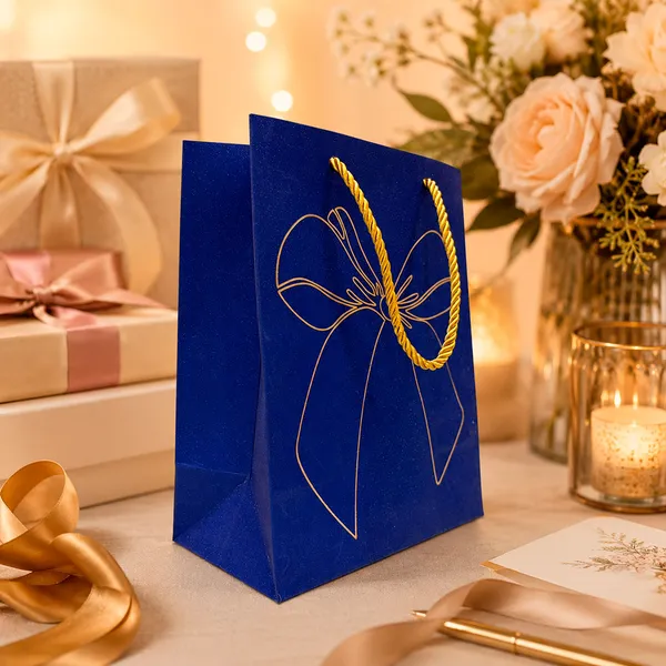 Izels_Premium_Glitter_Paper_Gift_Bag_23x18x10_Cm_For_Festive_Gifting_Return_Gifts_Luxury_Packaging_Blue_Pack_Of_5