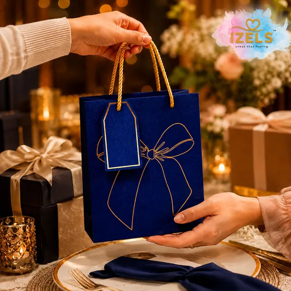 Izels_Premium_Glitter_Paper_Gift_Bag_23x18x10_Cm_For_Festive_Gifting_Return_Gifts_Luxury_Packaging_Blue_Pack_Of_10