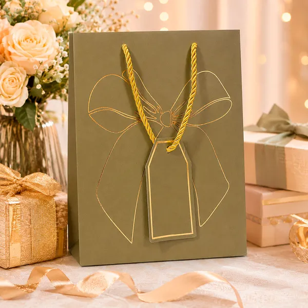 Premium_Pista_Greeen_Metallic_Gift_Bag_23_18_10_Cm_With_Gold_Foiling_Bow_Design_Rope_Handle_Gift_Tag_Luxury_Paper_Gift_Bag_For_Birthday_Wedding_Anniversary_Festive_Corporate_Gifting_Pack_Of_5