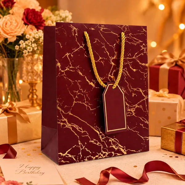 Premium_Maroon_Metallic_Gift_Bag_23_18_10_Cm_Luxury_Paper_Gift_Bag_With_Gold_Foiling_Marble_Design_Rope_Handle_Gift_Tag_Reusable_Gift_Packaging_For_Birthday_Wedding_Anniversary_Return_Gift_Baby_Shower_Corporate_Festive_Gifting_Pack_Of_10