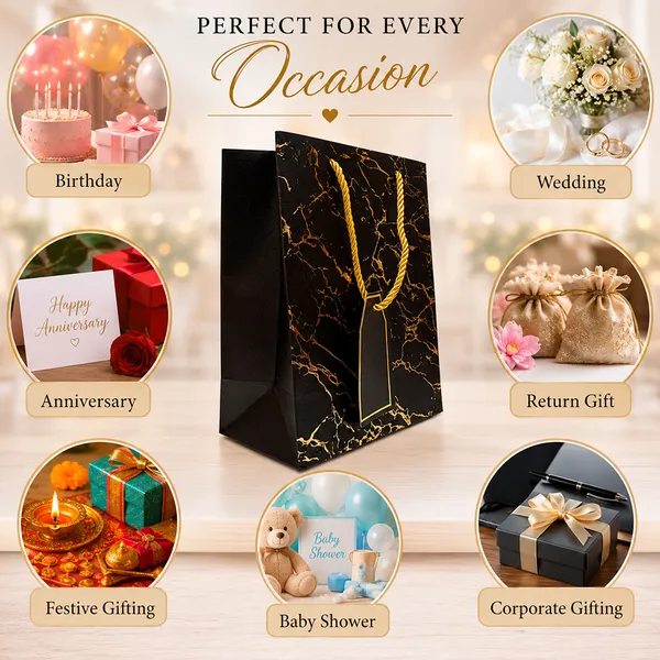 Premium_Black_Metallic_Gift_Bag_23_18_10_Cm_Luxury_Paper_Gift_Bag_With_Gold_Foiling_Marble_Design_Rope_Handle_Gift_Tag_Reusable_Gift_Packaging_For_Birthday_Wedding_Anniversary_Return_Gift_Baby_Shower_Corporate_Festive_Gifting_Pack_Of_10