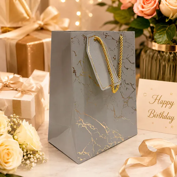 Premium_Silver_Metallic_Gift_Bag_23_18_10_Cm_Luxury_Paper_Gift_Bag_With_Gold_Foiling_Marble_Design_Rope_Handle_Gift_Tag_Reusable_Gift_Packaging_For_Birthday_Wedding_Anniversary_Return_Gift_Baby_Shower_Corporate_Festive_Gifting_Pack_Of_5