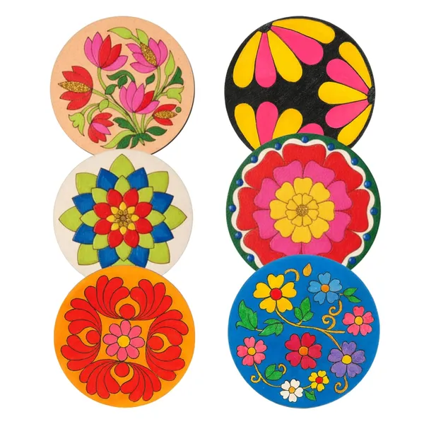 Izels_Diy_Coaster_Mandala_Art_Painting_Kit_Set_Of_6_Pre_Marked_4_4_Inch_Mdf_Coasters_3mm_With_Stand_12_Non_Toxic_Acrylic_Colours_Brush_Art_Craft_Kit_For_Kids_Adults_Home_Decor_Birthday_Return_Gift_Mandala_Art
