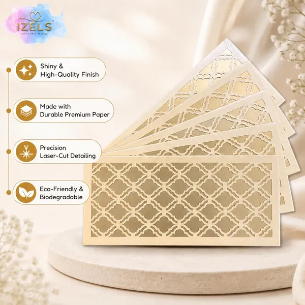 Premium_Shagun_Envelopes_Lifafa_Laser_Cut_Money_Gift_Covers_For_Weddings_Birthdays_Parties_Festivals_18x8_Cm_Beige_Golden_Geometric_Pattern_Pack_Of_10