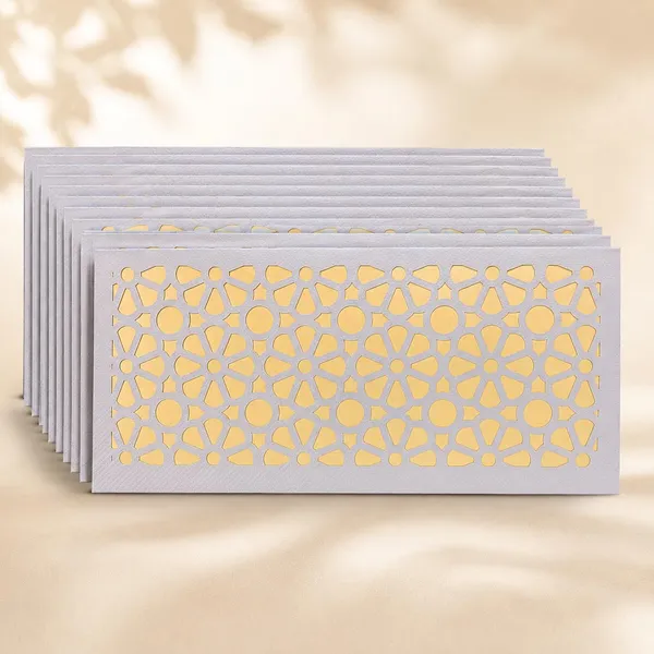 Premium_Shagun_Envelopes_Lifafa_Laser_Cut_Money_Gift_Covers_For_Weddings_Birthdays_Parties_Festivals_18x8_Cm_Grey_Golden_Floral_Pattern_Pack_Of_10