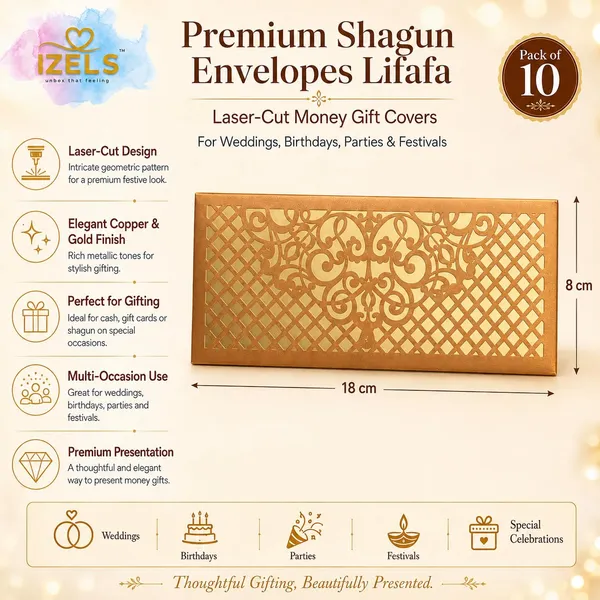 Premium_Shagun_Envelopes_Lifafa_Laser_Cut_Money_Gift_Covers_For_Weddings_Birthdays_Parties_Festivals_18x8_Cm_Copper_Gold_Geometric_Design_Pack_Of_30