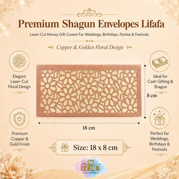 Premium_Shagun_Envelopes_Lifafa_Laser_Cut_Money_Gift_Covers_For_Weddings_Birthdays_Parties_Festivals_18x8_Cm_Copper_Golden_Floral_Design_Pack_Of_10