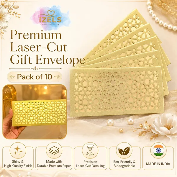 Premium_Shagun_Envelopes_Lifafa_Laser_Cut_Money_Gift_Covers_For_Weddings_Birthdays_Parties_Festivals_18x8_Cm_Olive_Golden_Floral_Pattern_Pack_Of_10