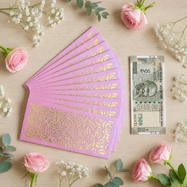 Premium_Shagun_Envelopes_Lifafa_For_Gifting_Money_Cover_Cash_Envelopes_For_Weddings_Birthdays_Festivals_Special_Occasions_18x8_Cm_Pink_Golden_Rose_Floral_Design_Pack_Of_10
