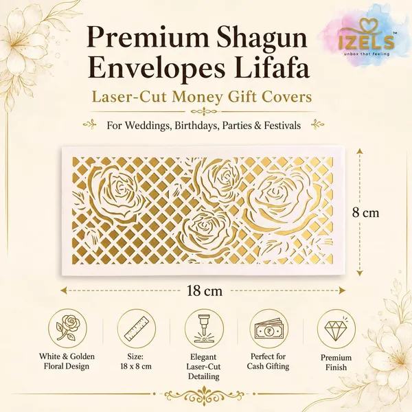 Premium_Shagun_Envelopes_Lifafa_Laser_Cut_Money_Gift_Covers_For_Weddings_Birthdays_Parties_Festivals_18x8_Cm_White_Gold_Rose_Pack_Of_10