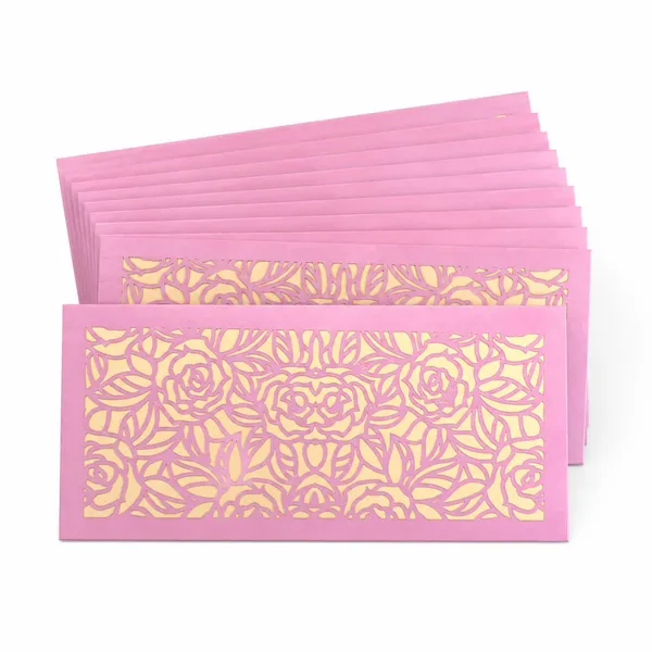 Premium_Shagun_Envelopes_Lifafa_Laser_Cut_Money_Gift_Covers_For_Weddings_Birthdays_Parties_Festivals_18x8_Cm_Pink_Golden_Rose_Floral_Design_Pack_Of_30