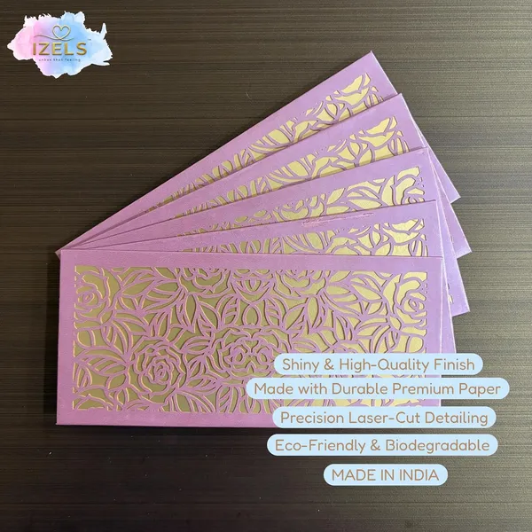Premium_Shagun_Envelopes_Lifafa_Laser_Cut_Money_Gift_Covers_For_Weddings_Birthdays_Parties_Festivals_18x8_Cm_Pink_Golden_Rose_Floral_Design_Pack_Of_30