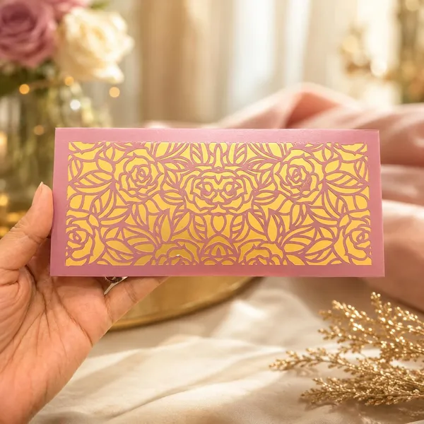 Premium_Shagun_Envelopes_Lifafa_Laser_Cut_Money_Gift_Covers_For_Weddings_Birthdays_Parties_Festivals_18x8_Cm_Pink_Golden_Rose_Floral_Design_Pack_Of_30