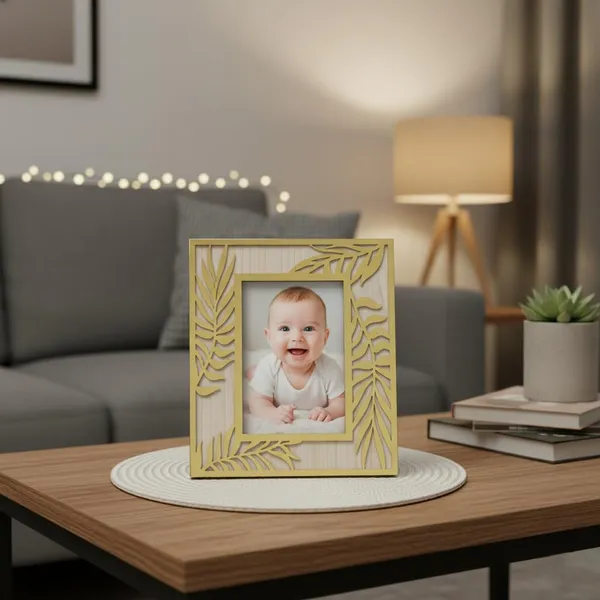Rectangle_Photo_Frame_Wooden_Decorative_Picture_Frame_With_Leaf_Laser_Cut_Border_Clear_Acrylic_Front_Wall_Tabletop_Display_Premium_Home_Decor_Gift